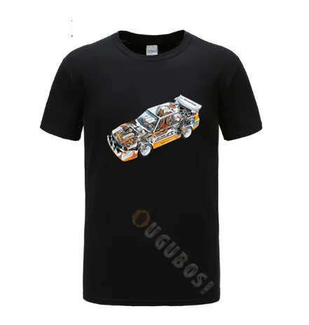 HB AUDI S1 QUATTRO RALLY TEAM Walter Rohrl T Shir shirt size S 3XL shirt|Мужские футболки| |