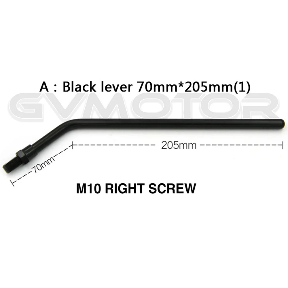 Черное винтажное мотоциклетное сферическое зеркало заднего вида Cafe Racer 3 дюйма