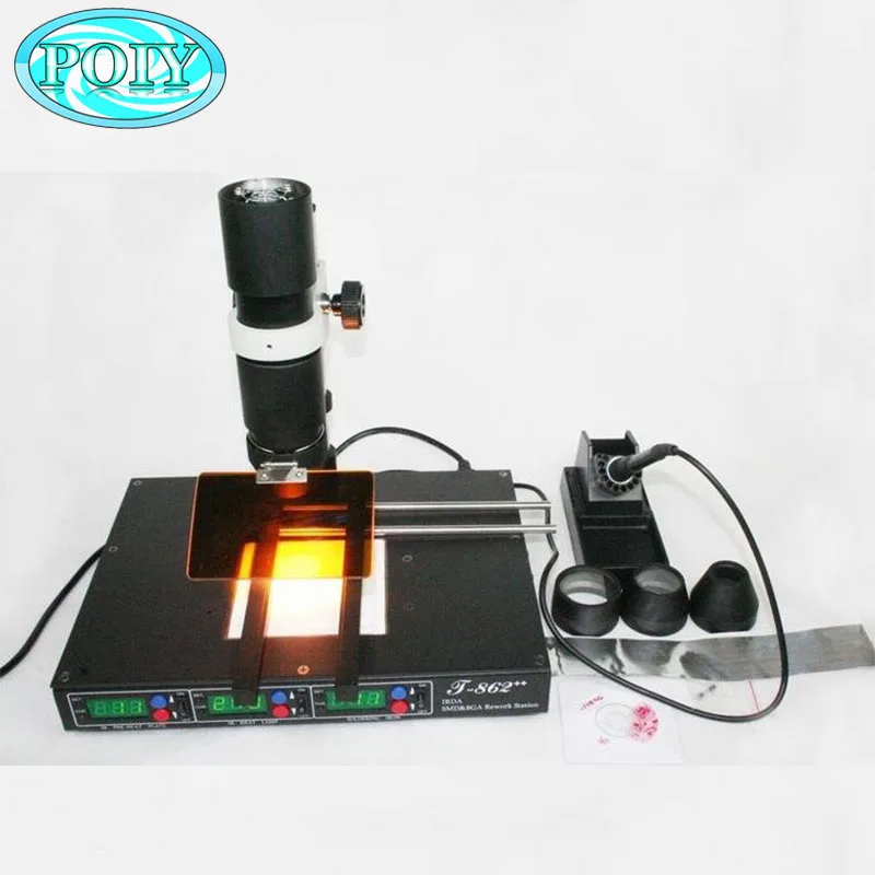 PUHUI T-962 T962 печь оплавления инфракрасный IC НАГРЕВАТЕЛЬ паяльная машина 800 Вт 180x235 мм T962 для BGA SMD SMT Rework CE сертификат