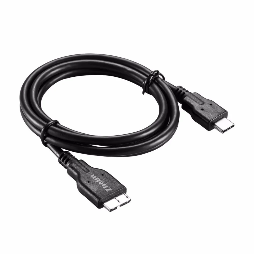Zheino 1 м USB3.1 Тип c Micro B USB3.0 Мужской кабель для передачи данных ноутбука Планшеты
