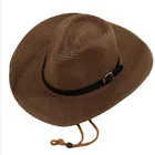 Панама ковбойская соломенная для мужчин и женщин, складная пляжная шляпа с большими полями, 5 цветов, летняя