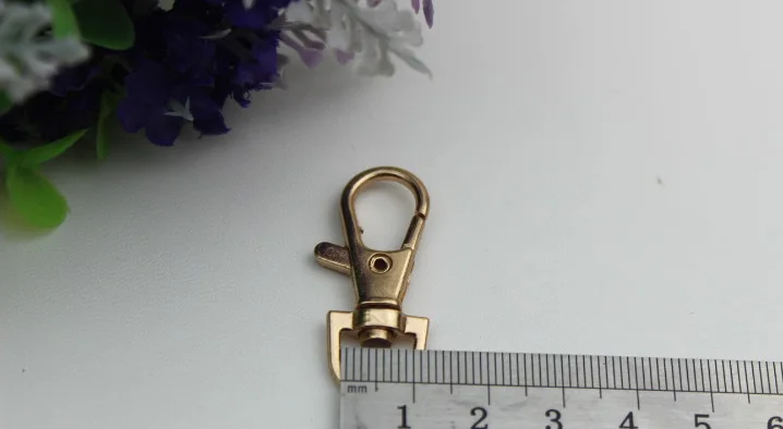 100pcs/lot Bag Accessories Hook clasp pale golden key chain Lobster dog buckle connections handbags hardware accessories | Обустройство