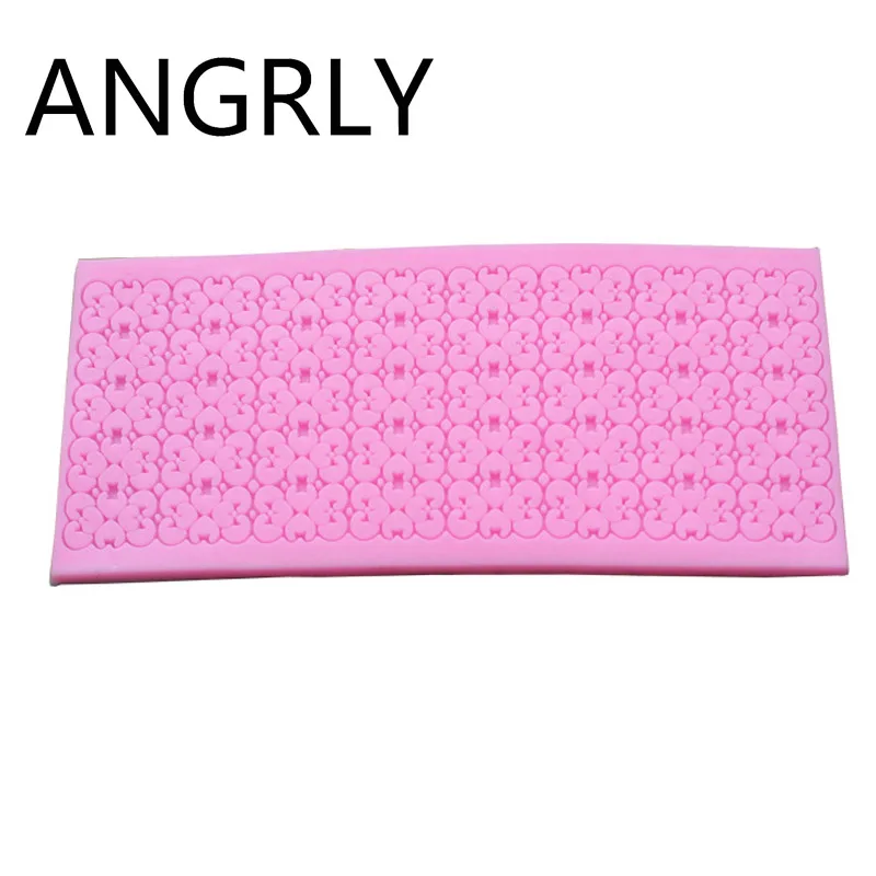 ANGRLY большой прямоугольный силиконовый форма для помадки на торт DIY Форма
