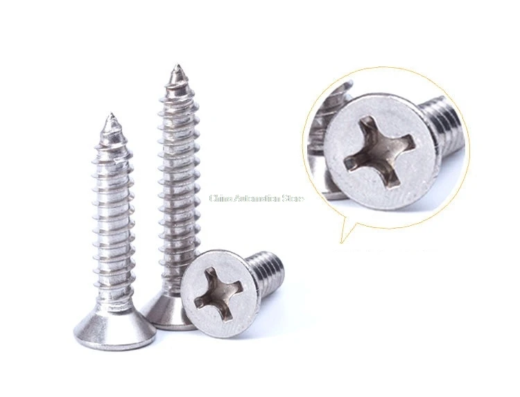 

50 pcs a set M2.9 6-35mm screw Marine Grade 304 Stainless Steel Countersunk Self Tapping Screws