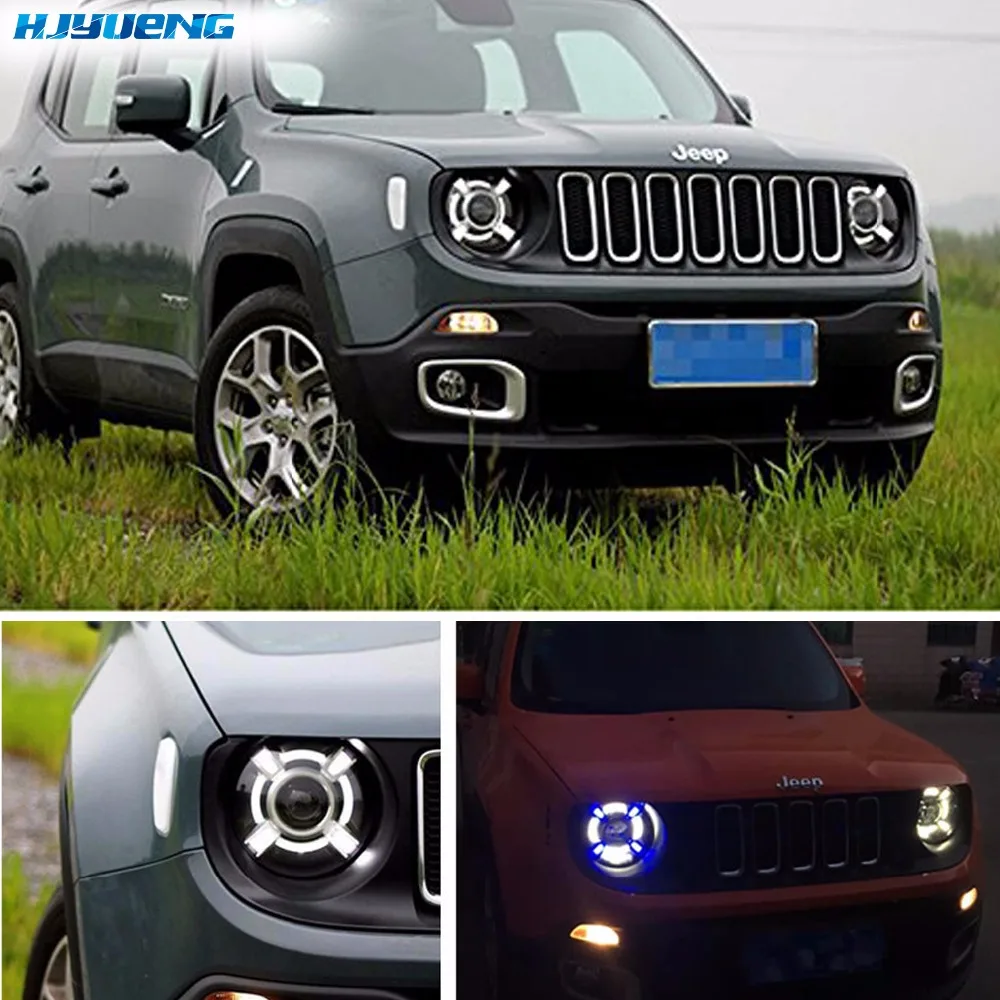 HJYUENG 55 Вт 2014 2017 год для jeeprenegade светодиодный фары налобный фонарь с HID комплект
