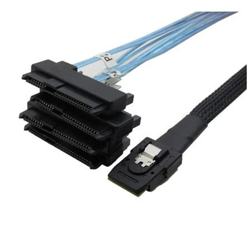 LBSC Mini SAS 36 SFF-8087 to (4) SFF-8482 Connector с SATA Power 1m | Электроника