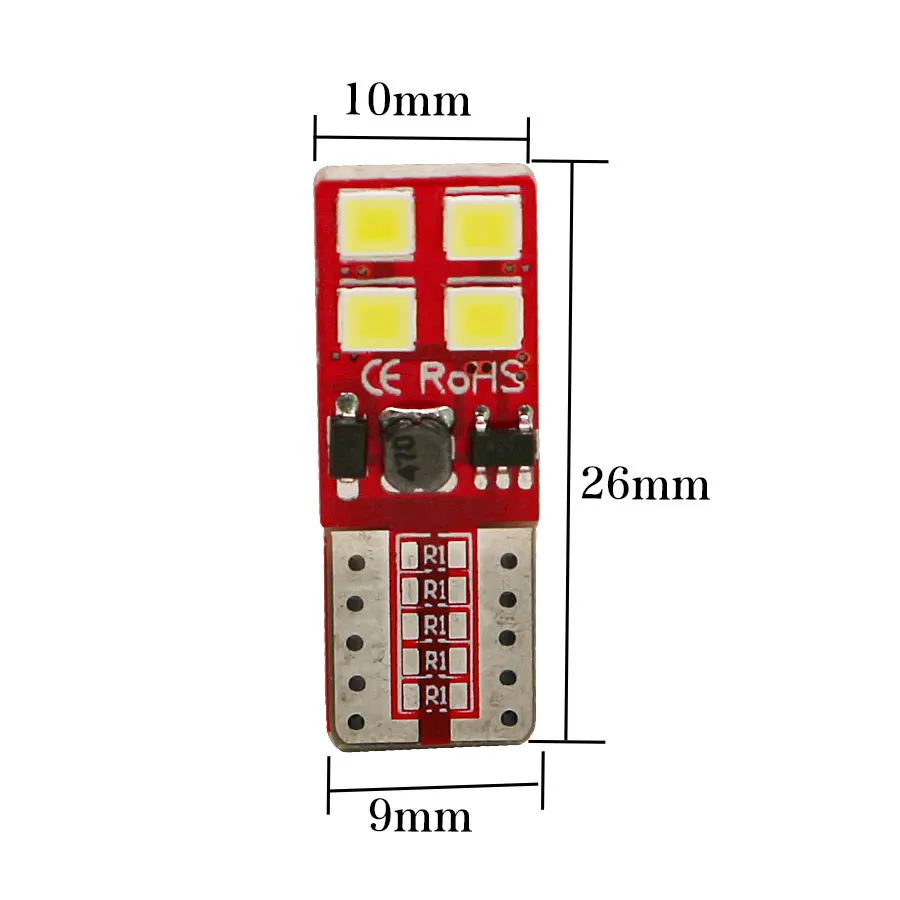 Светодиодные лампы T10 W5W 168 194 4 шт. с постоянным током Canbus без ошибок для стайлинга