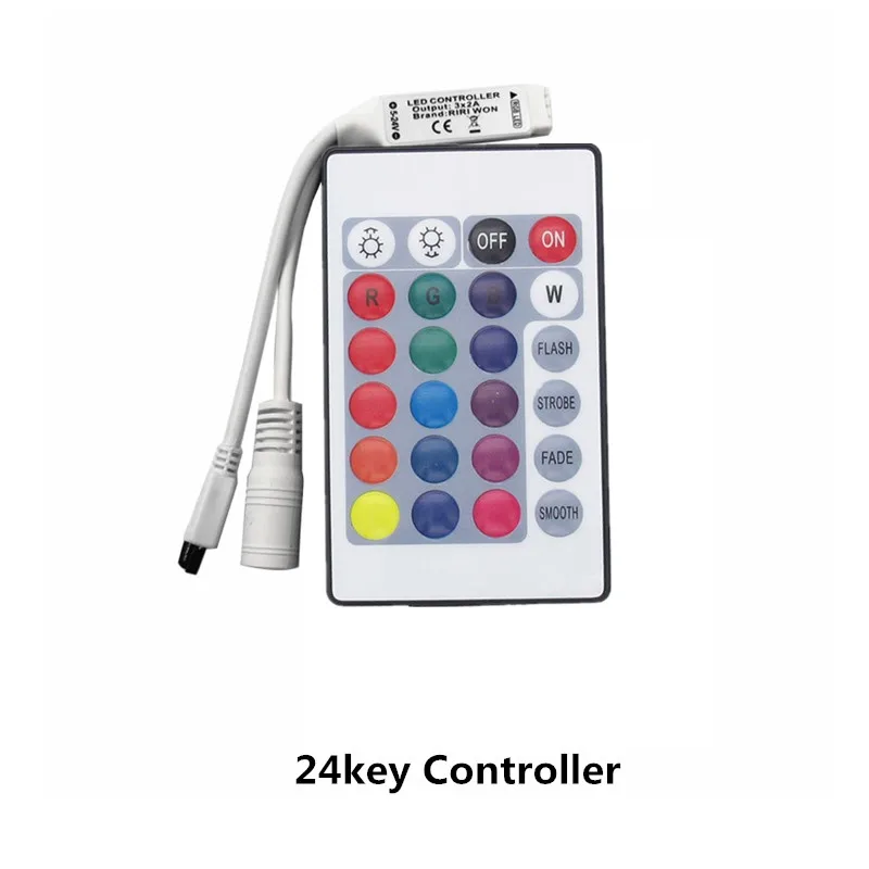 DC 12 В Светодиодная лента RGB контроллер мини rgb контроллер 24Key 44key ИК пульт дистанционного управления с мини приемником для 3528 5050 Светодиодная лента