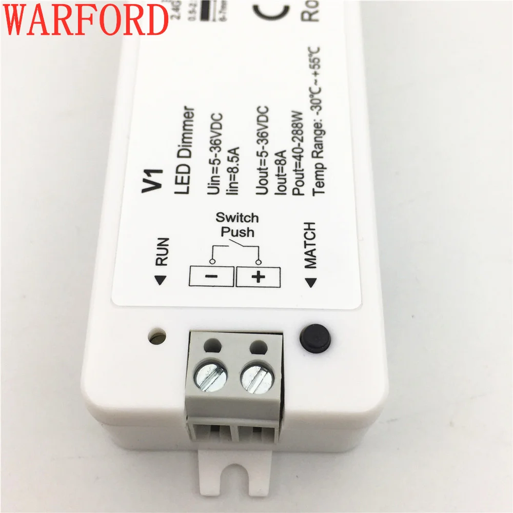 V1 + RT1 DC5V 36V Беспроводной 2 4G RF сенсорный светодиодный регулятор света контроллер