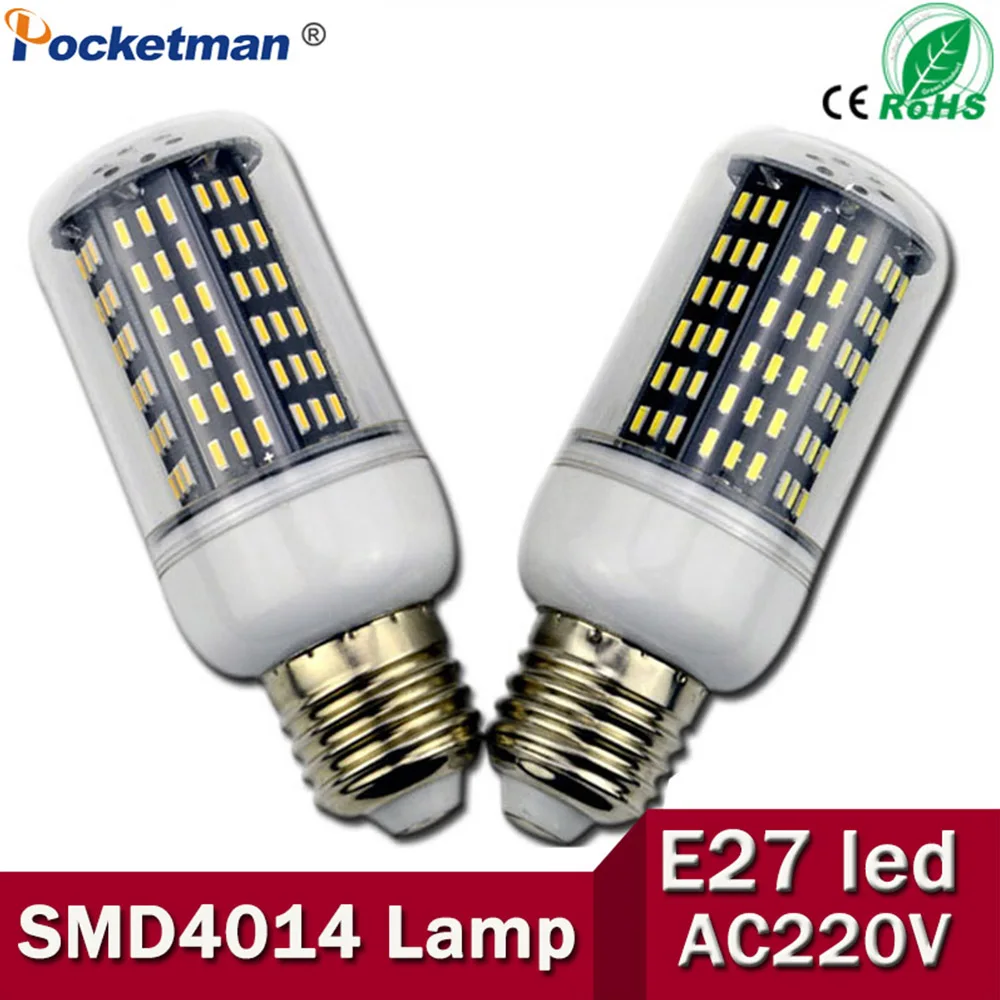 E27 E14 SMD 4014 светодиодный светильник лампа кукуруза 220 В 36 56 72 96 138 s Замена лампы