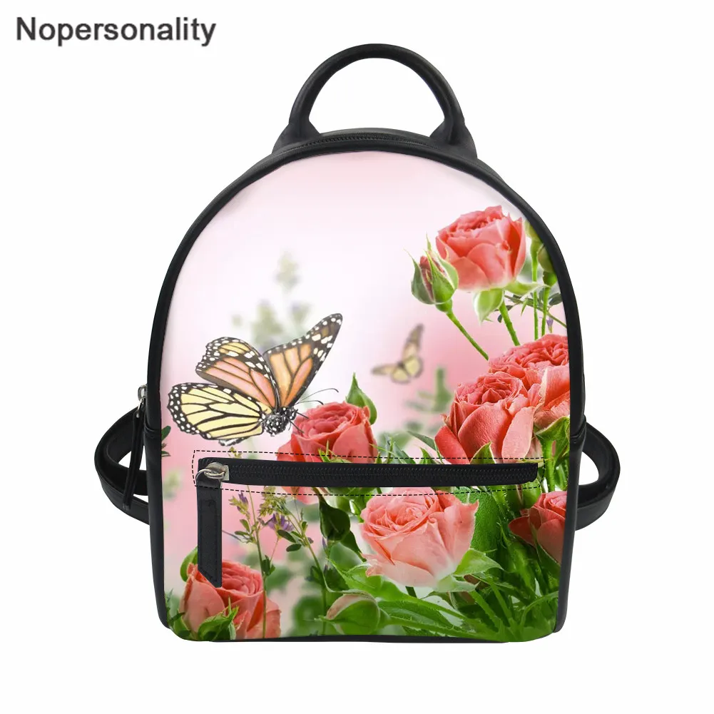 Женский кожаный рюкзак с цветочным принтом для девочек подростков|Женские