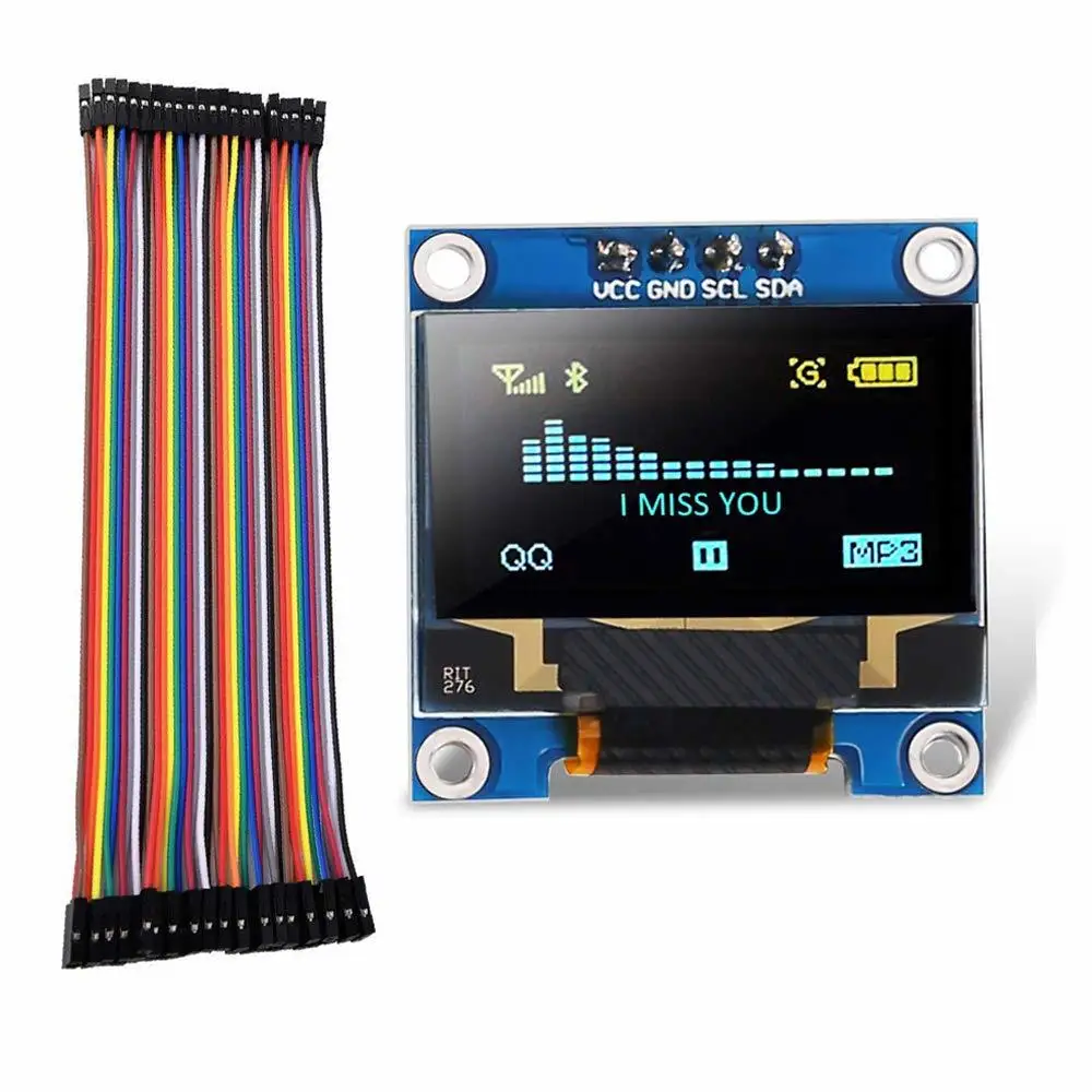 Модуль ЖК экрана OLED I2c IIC 0 96 дюйма желтый синий 128 64 3 в 5 128X64 для Raspberry Pi 2 B + дисплей
