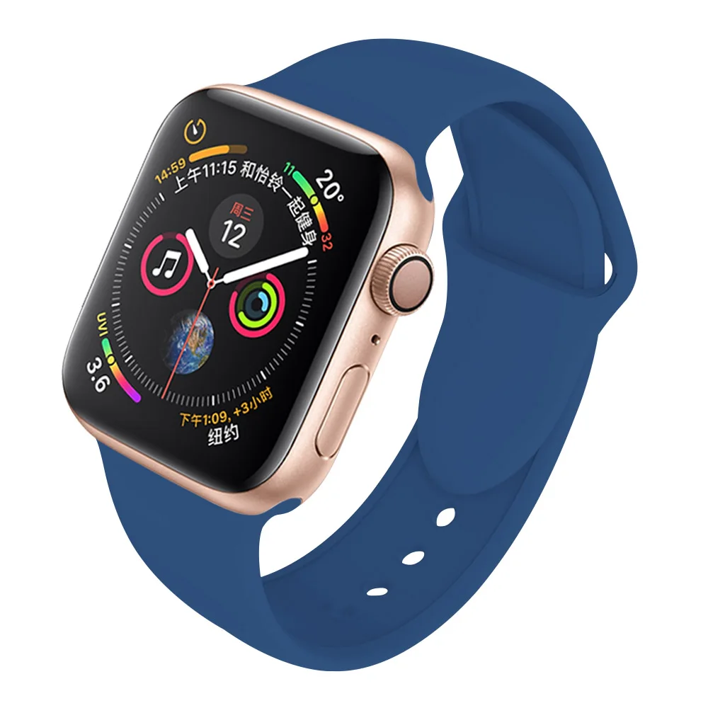 Sea Blue SCELTECH мягкий силиконовый сменный спортивный ремешок для 38 мм Apple Watch Series1 2 42 мм ремешок для наручных браслетов для iWatch Sports Edition - Цвет: Sea Blue