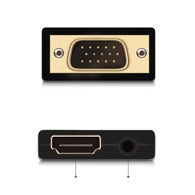 Urijk 1 шт. 40*16 мм HD VGA к HDMI разъемы Адаптер VAG с видео выходом 1080 P для ПК ноутбук