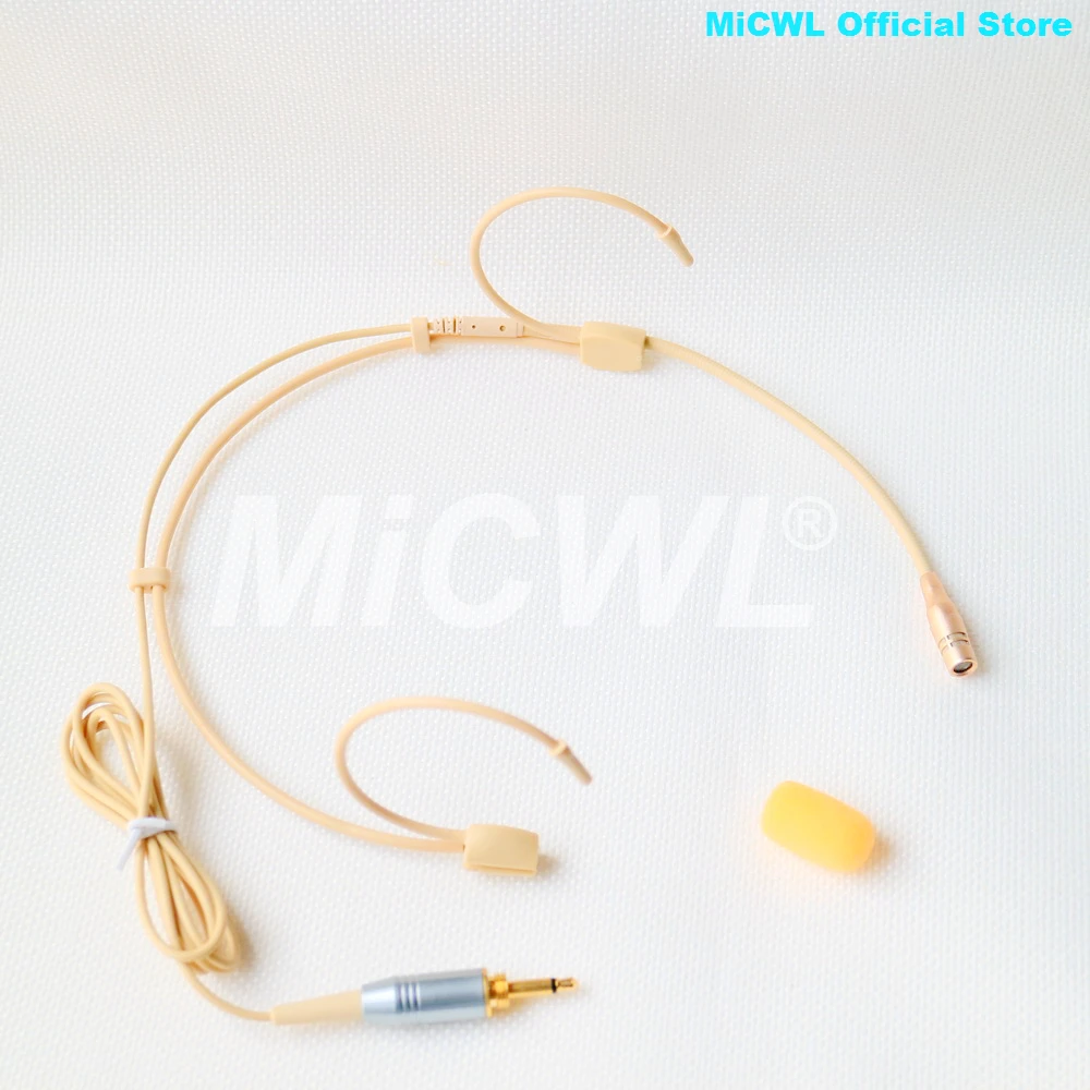 Кардиоидная гарнитура бежевого цвета с микрофоном для Sennheiser Shure AKG Audio Technica MiPro