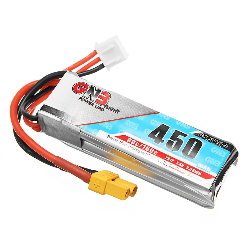 2017 новая аккумуляторная Lipo батарея Gaoneng GNB 7 4 V 2S 450MAH 80C XT30 вилка|7.4v 2s|lipo batterybattery plug |