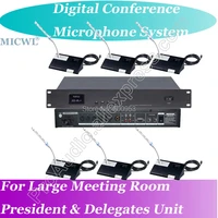 classic 2 president 18 delegates wired digital microphone conference system host with teleconference function