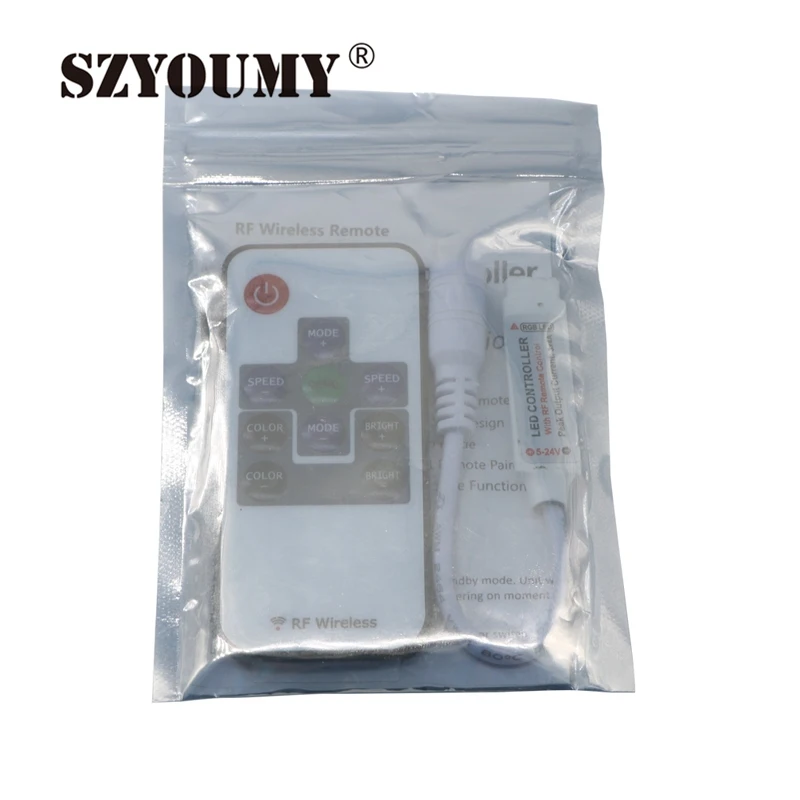 SZYOUMY 200Pcs контроллер RF RGB Mini беспроводной светодиодный пульт дистанционного