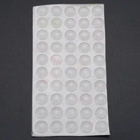 50pcs self adhesive rubber feet pads silicone transparent cupboard door close buffer bumper stop cushion for drawer cabinet