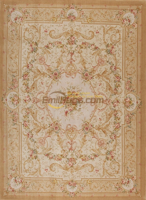 Beste Vintage Hand Made Savonnerie Patroon Wol Tapijt Tapijt Tapijt Handgemaakte Wollen Breien Tapijten