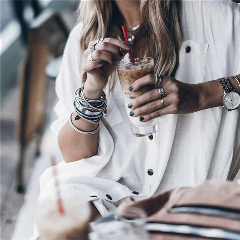 

Womens Shirt Dress Black&White Vintage Tunic Summer Casual Loose Solid Beach Sundress Bikini Cover Up Dress Fashion Clothes