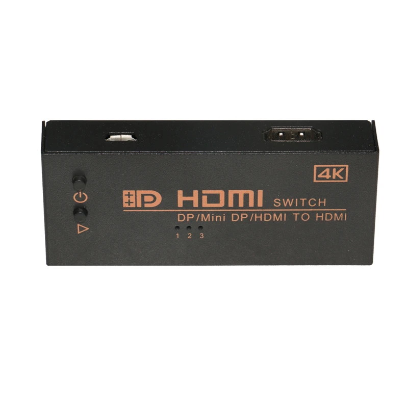 WECOM 3 портовый вход HDMI/DP/Mini DP выход HDMI коммутатор в 1 Поддержка порта 4k|switcher hdmi|dp dpdp
