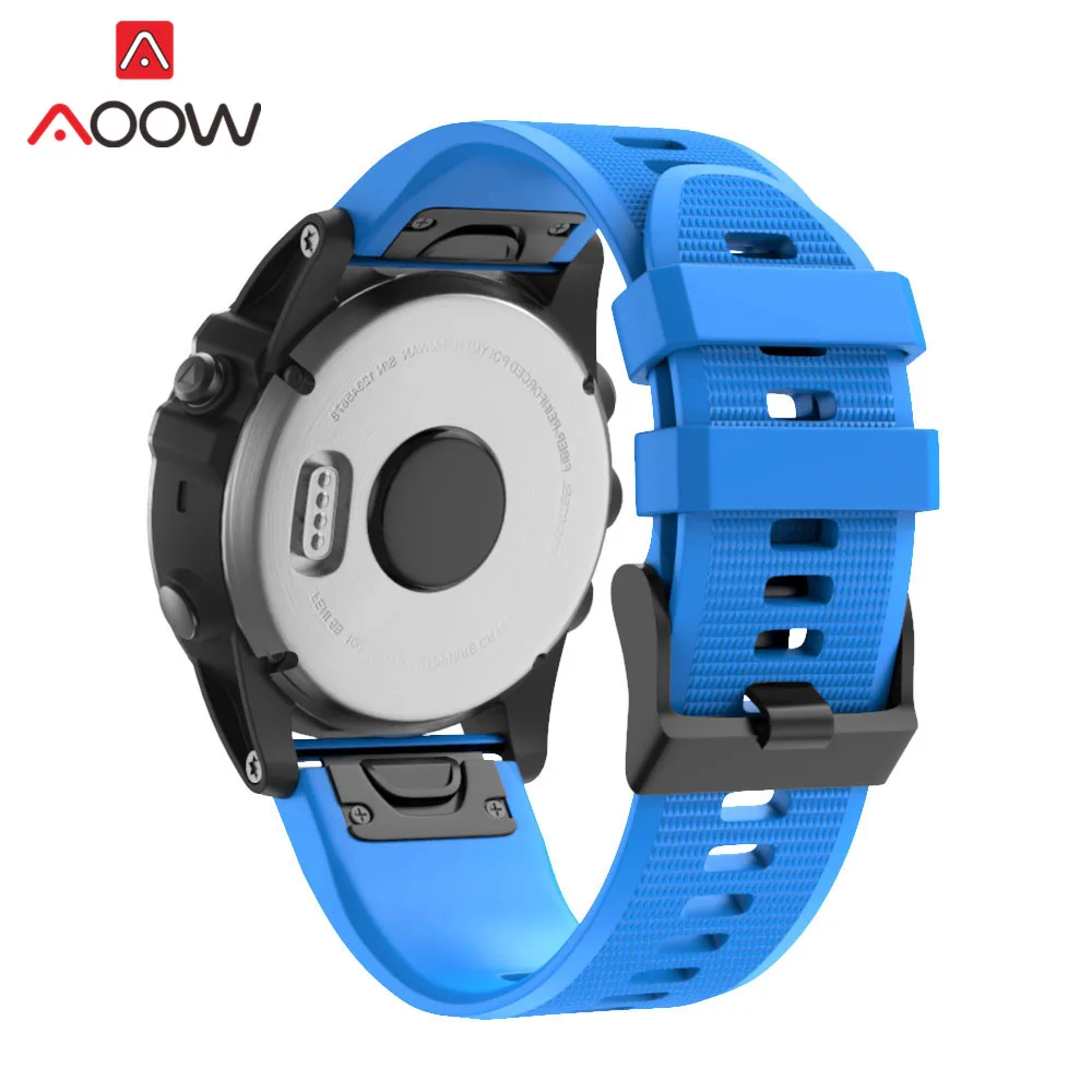 Ремешок силиконовый для наручных часов Garmin fenix 3 HR 5X 3HR 5 Plus быстросъемный сменный