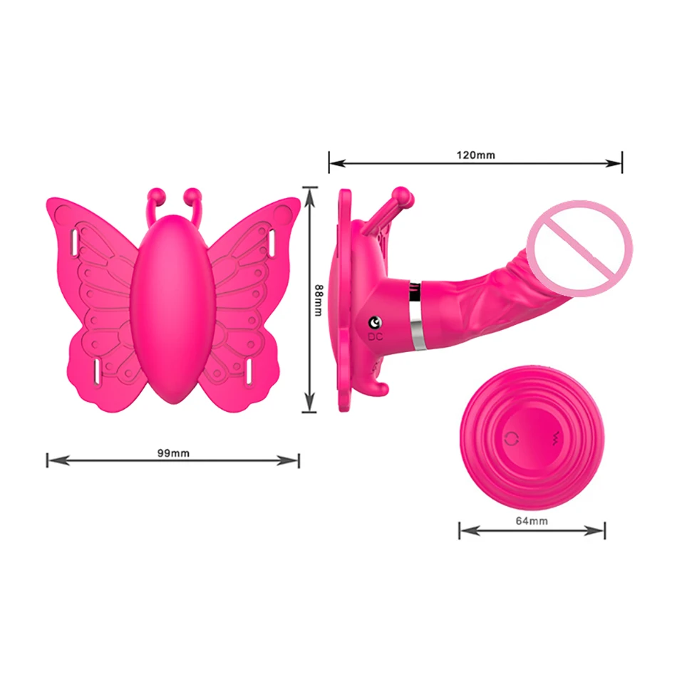DIBE USB Butterfly Vibrator Sex Toys for Woman Rotation Panties Wearable Wireless Remote Dildo Products | Красота и здоровье