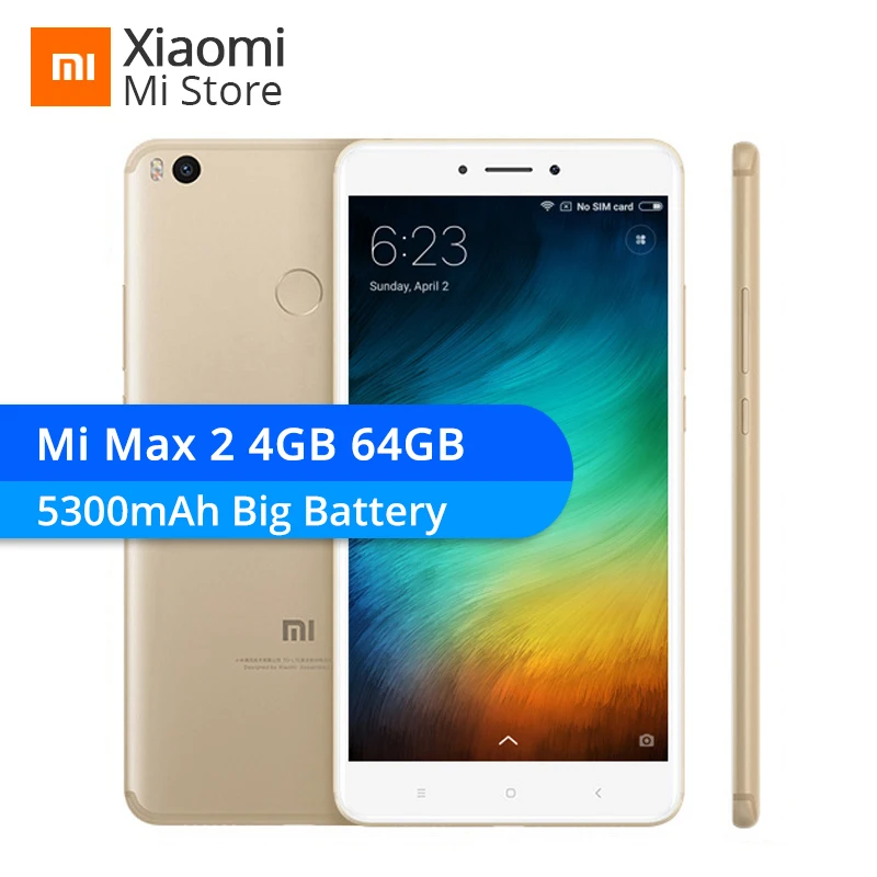 Мобильный телефон Snapdragon 625 с глобальной ПЗУ Xiaomi mi Max 2 Max2 4 Гб ОЗУ 64 ГБ четыре ядра 6 44