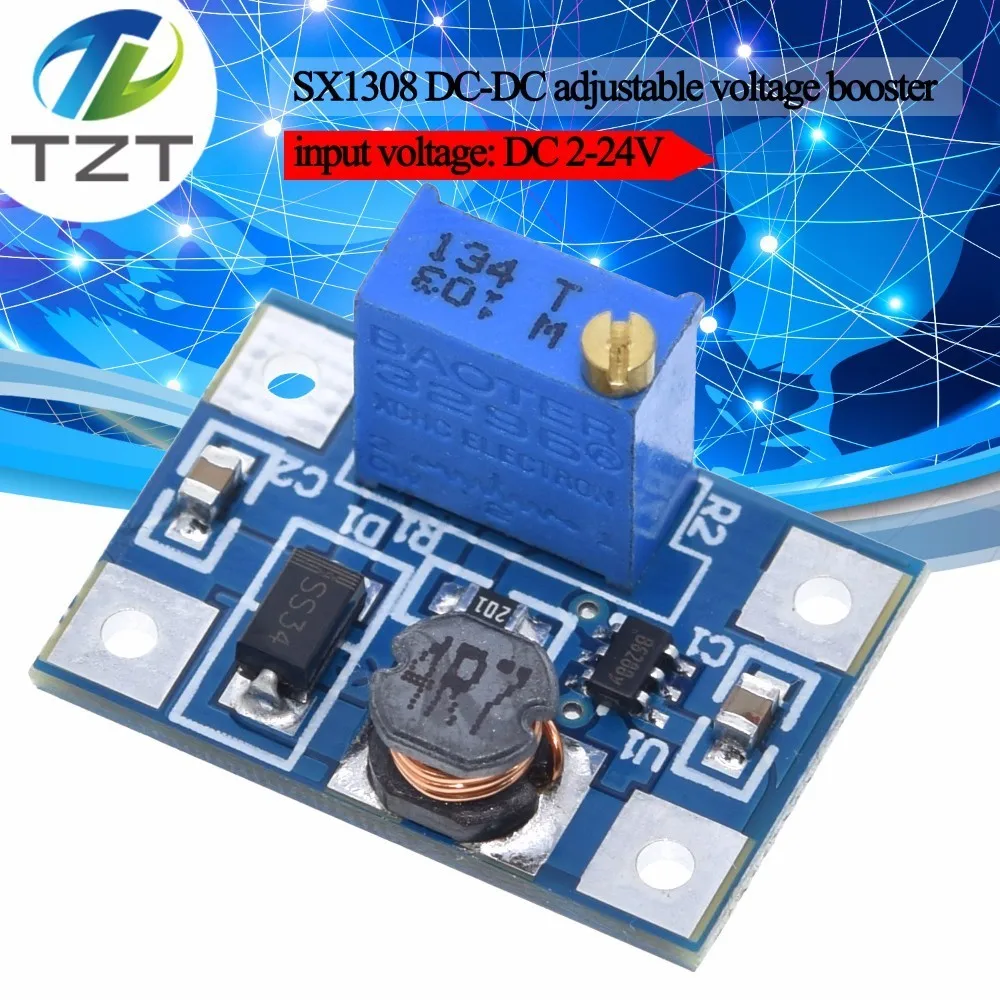 Умная электроника 2 24V постоянного тока до 28 в 2A DC SX1308 повышающий Регулируемый