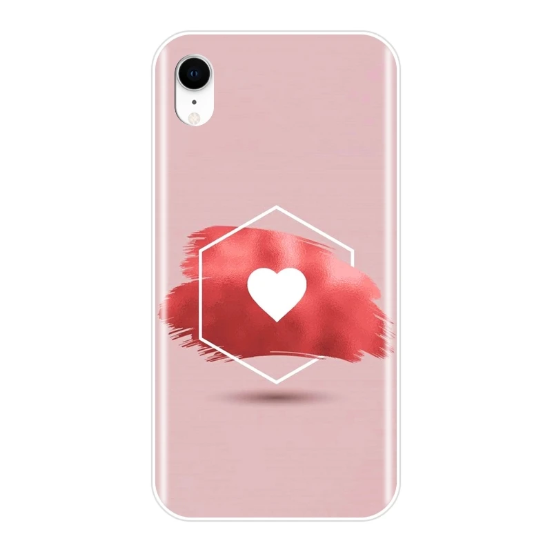 Phone Case For iPhone X XR XS MAX 8 7 6S 6 S Soft Silicone Pink Heart Airplane Queen Back Cover Apple Plus | Мобильные телефоны и