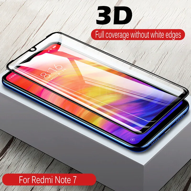 9H высококачественное закаленное стекло для Redmi Note 7 5 6 Pro полная клеевая Защитная