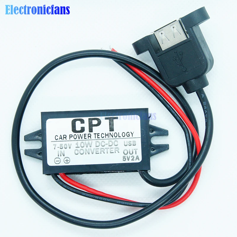 USB Φ 7 50V to 5V 2A 10W понижающий модуль преобразователя или Адаптер выходной мощности