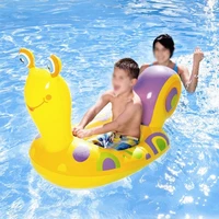 water toys inflatable inflatable snail boat cute for baby play water outdoor toy riding swim ring pool toy summer ride on 2021