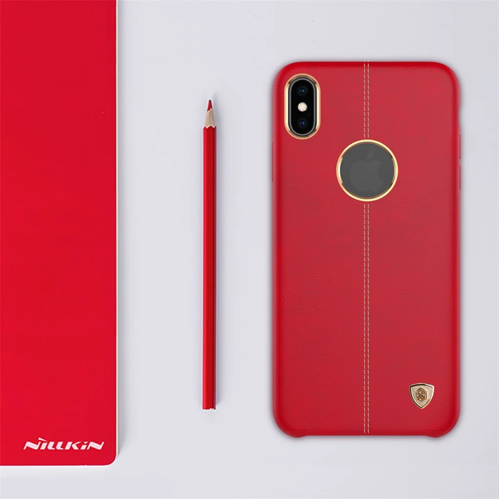 Для iPhone XS Max чехол Nillkin Englon из искусственной кожи задняя крышка винтажный lether PC чехол для Apple iPhone XR X XS максимальный Чехол