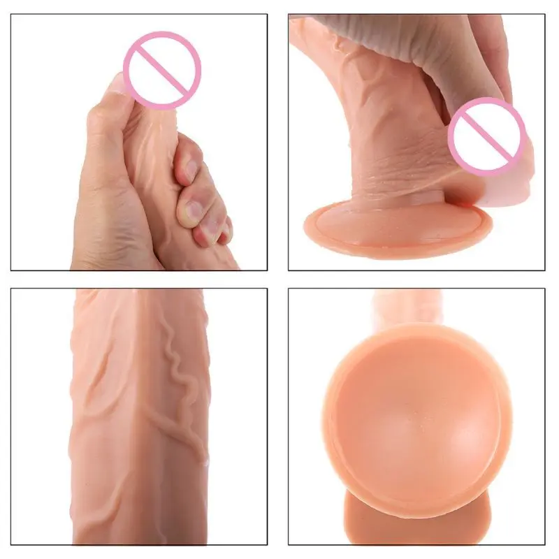 9 дюймов реалистичный реальный мягкий дилдо Водонепроницаемые Инструменты с