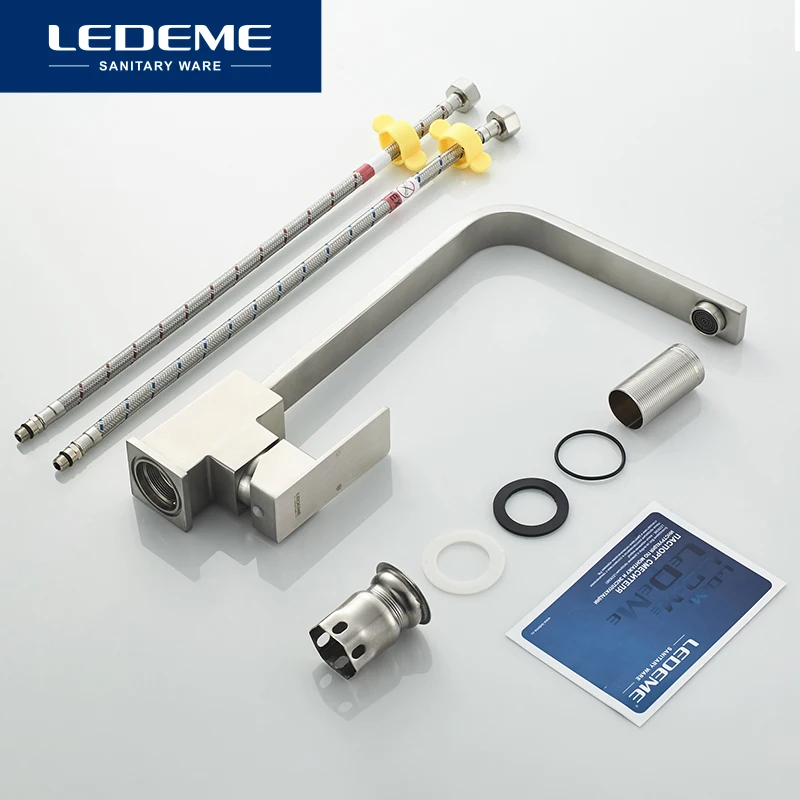 LEDEME смеситель для кухни из нержавеющей стали с поворотом на 360 градусов Смеситель