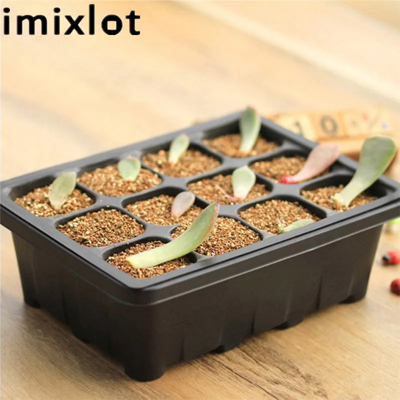 Imixlot 12 отверстий пластиковые коробки для семян коробка для выращивания растений чехол для распространения качественных семян