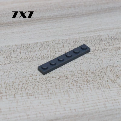 50 шт./лот детская учебно-развлекательная игрушечная тарелка 1x6 Короткие пластиковые кирпичи совместимый с лего части пластины 3666 - Цвет: Dark Grey