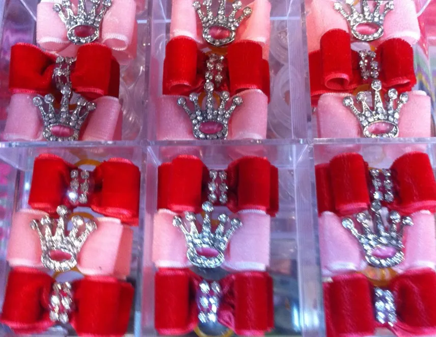 Банты для шерсти собак ручной работы Бутик ленты волос домашних животных стразы