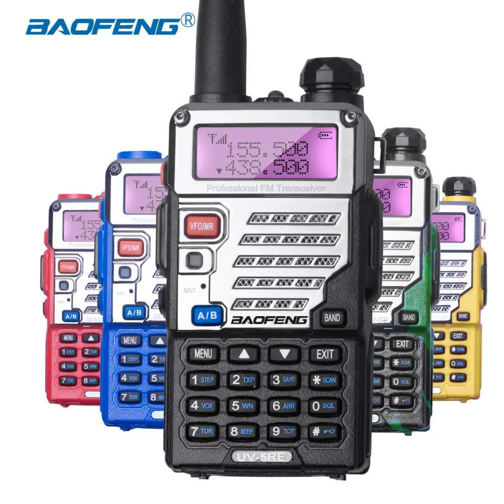 Baofeng UV-5RE Двухдиапазонная рация UV5RE CB радио 128CH VOX стальная оболочка Ham Радио Профессиональный приемопередатчик для охотничьего радио