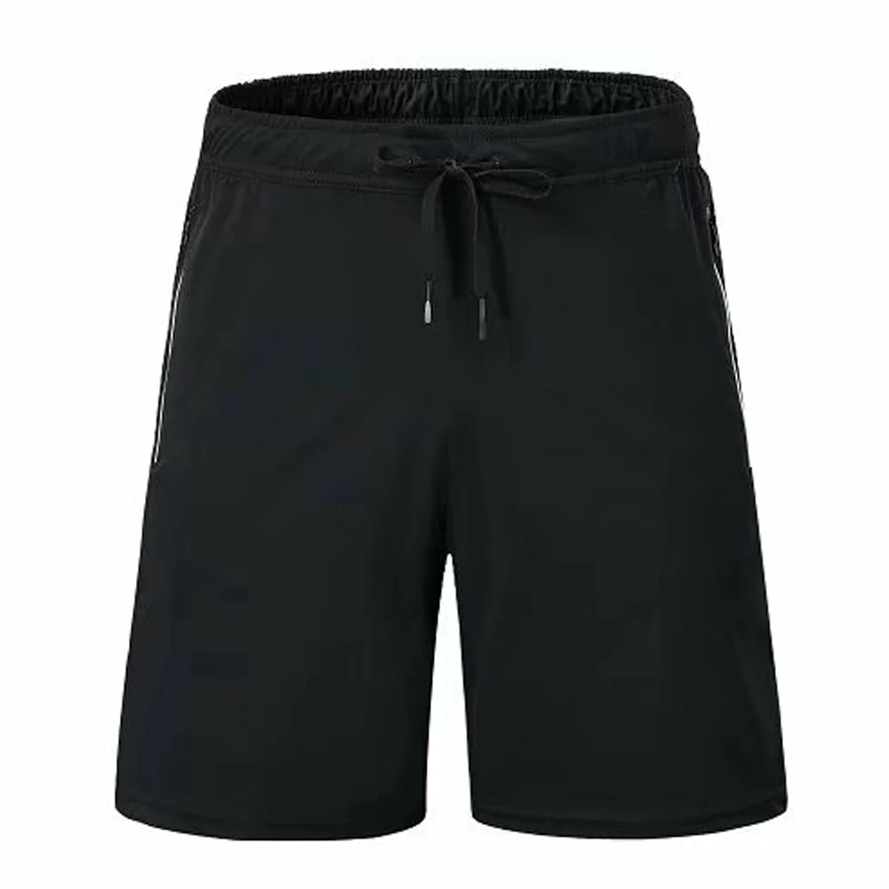 Мужские легкие спортивные шорты для тренировок бега футбола тенниса однотонные