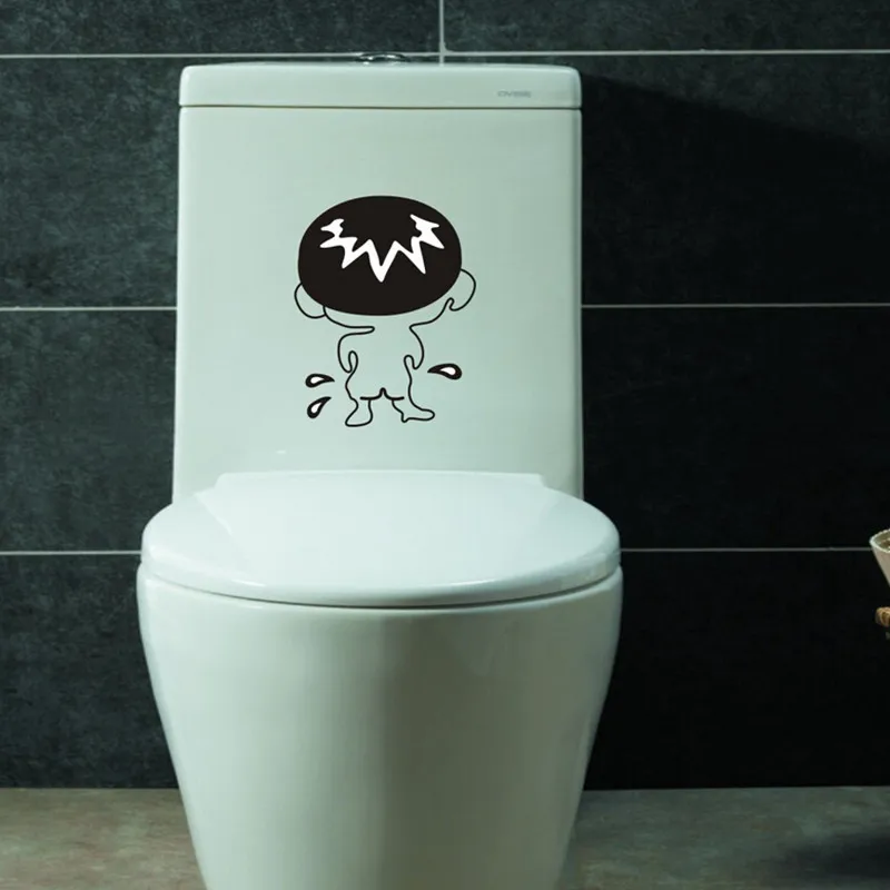 Home Decor ТУАЛЕТ Стикер Стены Плакат Пьедестал Пан Крышка Наклейки Туалет Стул Комод