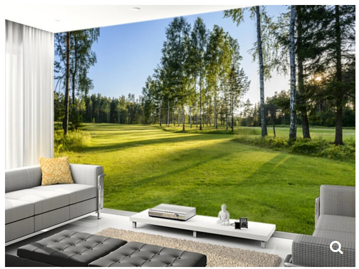 Пользовательские обои с природным пейзажем для гольфа 3D фото фрески гостиной