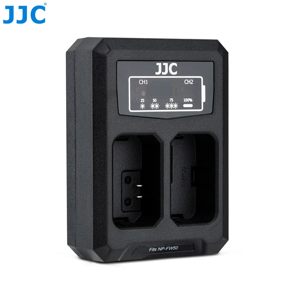 JJC USB двойной Батарея путешествия Зарядное устройство для sony NP-FW50 A6400 A7 A7S A7R A7II A7SII A7RII A6500 A6300 A6000 заменяет BC-VW1 BC-TRW