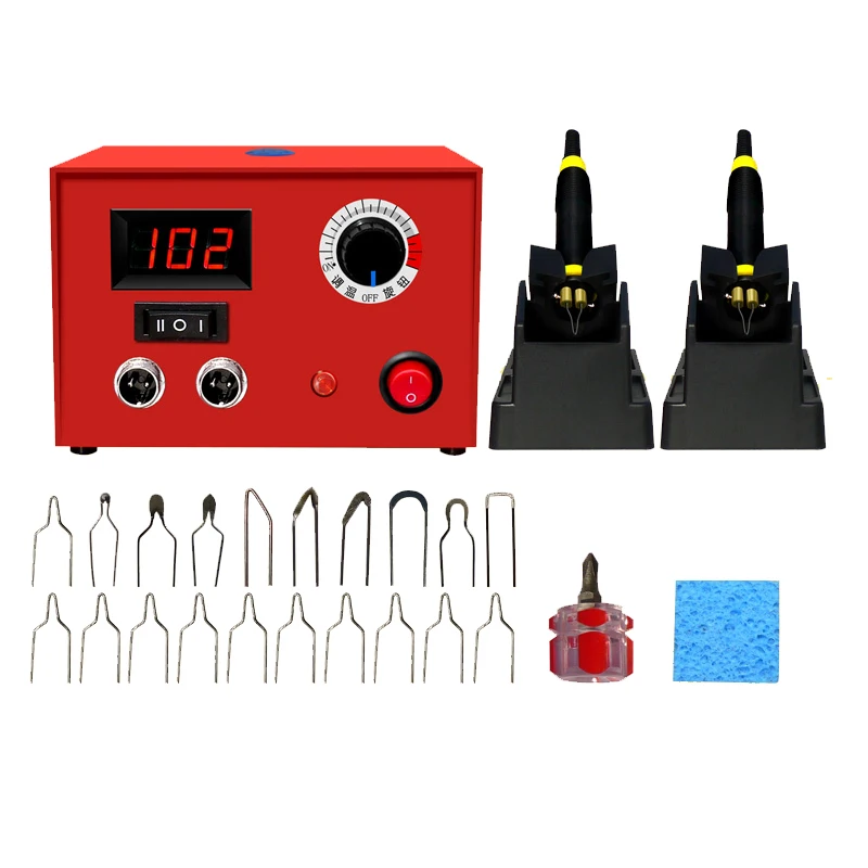 

100W adjustable temperature LCD display gourd pyrography machine+20pcs Pyrography iron wooden Tips +2 Cutter pens+2pcs holder