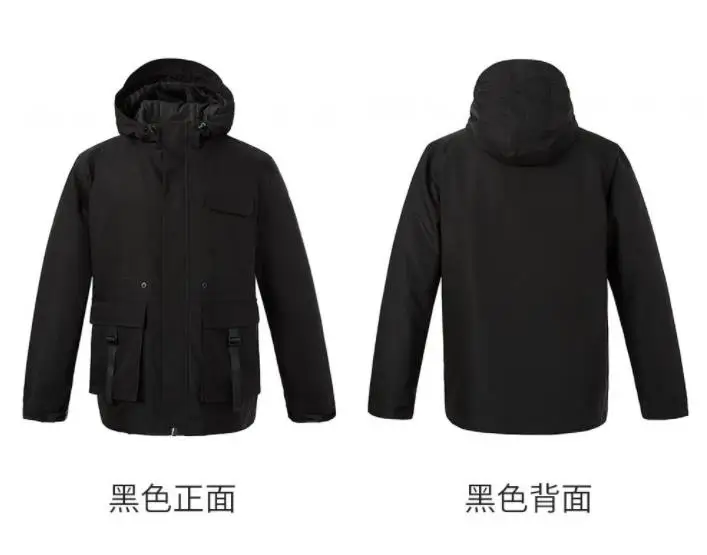 xiaomi mijia Uleemark мужской оснастки хлопок куртка 3M теплый бархат полиэстер мужской пуховик - Цвет: black L