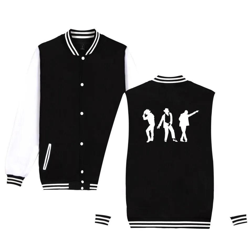 Michael Jackson Moonwalk fashion funny Baseball Jacket men women hip hop Sweatshirt coat casual long sleeve hoodies Jackets tops | Мужская