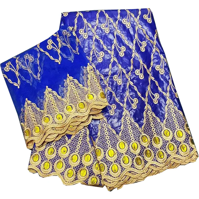 Bestlace Бесплатная доставка (5 + 2 метров) высокое качество Африканский Базен riche