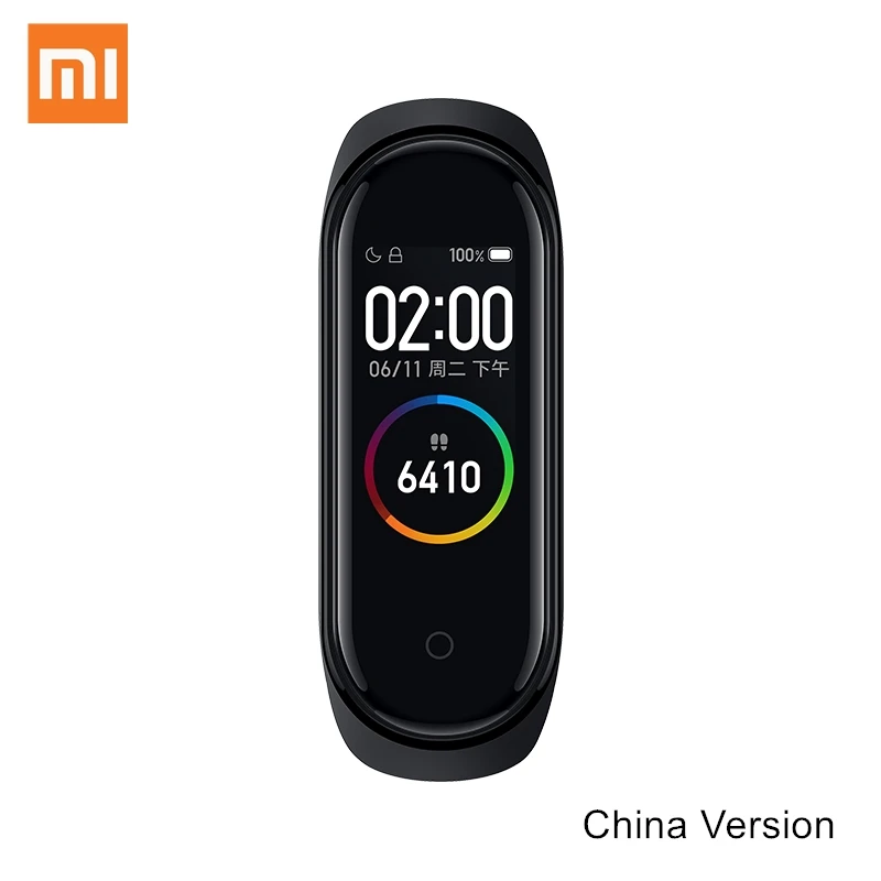 CN Standard Version Xiaomi mi-браслет 4 смарт-браслет 0,95 дюймов AMOLED цветной экран 5 атм водонепроницаемый пульсометр фитнес BT5.0 BLE mi Fit APP - Цвет: CN Standard Version